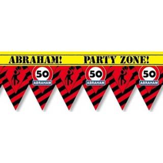 👉 Markeerlint kunststof multikleur 50 Abraham Party Tape/markeerlint Waarschuwing 12 Meter - Verabrahamdag Afzetlinten/markeerlinten Feestartikelen 8720147379778