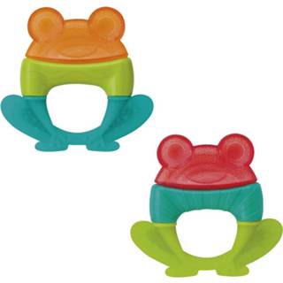 👉 Bijtring rood oranje siliconen multikleur Saro Kikker Rood/oranje Junior 8719817550739