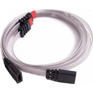 👉 Transparant zwart polyester Lenz Verlengkabels 80 Cm Transparant/zwart 2 Stuks 9006729102200