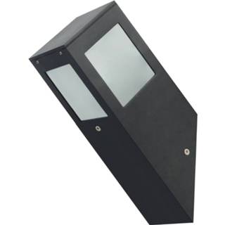 👉 Buitenlamp zwart aluminium Led Tuinverlichting - Kavy 1 Wand Mat E27 Vierkant 6013922333310