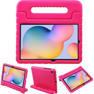 👉 Handvat roze TPU kinderen Imoshion Kidsproof Backcover Met Samsung Galaxy Tab S6 Lite Tablethoes - 8719295433067