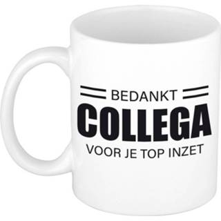 👉 Beker keramiek multikleur 1x Stuks Collega Cadeau Mok / Bedankt Voor Je Top Inzet - Werknemer/ Personeel 8720276758857