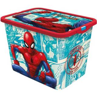 👉 Opbergbox blauw rood kunststof Stor Spider-man 23 Liter Blauw/rood 8412497026265