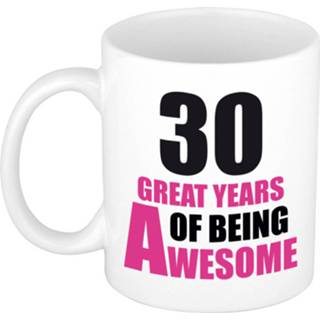Beker wit roze keramiek multikleur 30 Great Years Of Being Awesome Mok En - Cadeau / 30e Verjaardag Jaar 8720276881883