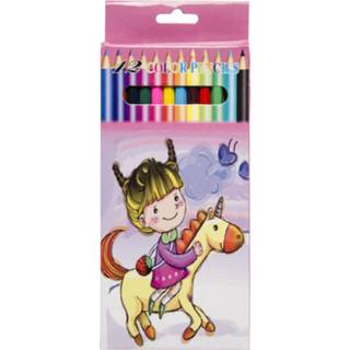 👉 Kleurpotlood multikleur meisjes Lg-imports Kleurpotloden Meisje 18 Cm 12 Stuks 8719817693245