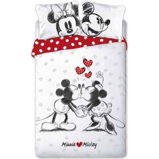 👉 Dekbedovertrek wit Disney Mickey & Minnie 200 X Cm 5425039188645