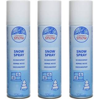 👉 Kunstsneeuw kunststof wit 3x Sneeuwspray/spuitsneeuw Bussen 150 Ml - Kunstsneeuw/nepsneeuw Spray 8720276767736
