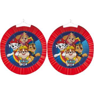 👉 Lampion papier multikleur kinderen 2x Paw Patrol Themafeest 25 Cm - Thema Feest Lampion/lantaarn Voor Kinderfeestje/verjaardag Sint Maarten 8720147517095