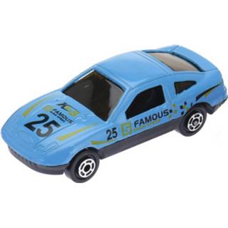 Hemelsblauw RVS kunststof Free And Easy Raceauto Junior 7,5 Cm 8719817517664