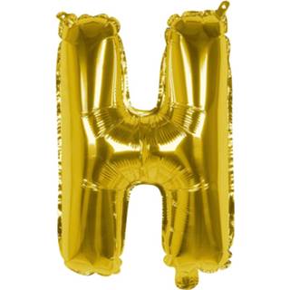 👉 Folieballon goud goudkleurig Boland Letter H 36 Cm 8712026221377