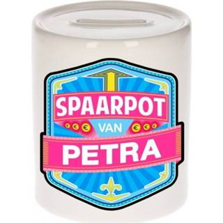 👉 Spaarpot keramiek multikleur kinderen Kinder Voor Petra - Naam Spaarpotten 8719538616165