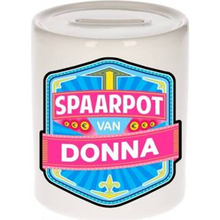 👉 Spaarpot keramiek multikleur kinderen Kinder Voor Donna - Naam Spaarpotten 8719538615168
