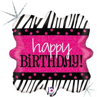 👉 Folie kinderen ballon Happy Birthday verjaardag 46 cm met helium gevuld