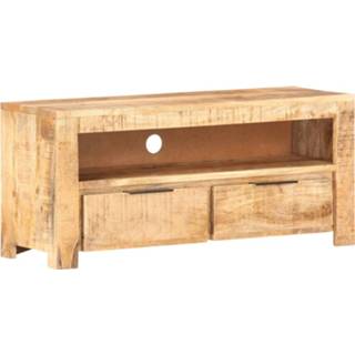 👉 Hout bruin mannen Vidaxl Tv-meubel 90x30x40 Cm Massief Ruw Mangohout 8720286018644