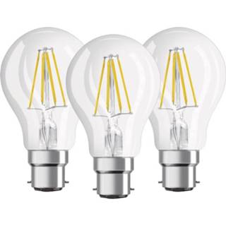 👉 Gloeilamp glas geel Osram 3 Gloeilampen - Led B22d Fitting 806 Lumen Retrolook 4058075819498