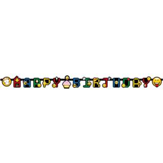👉 Slinger karton multikleur Smiley Happy Birthday Emoticons 190 Cm 13051673949