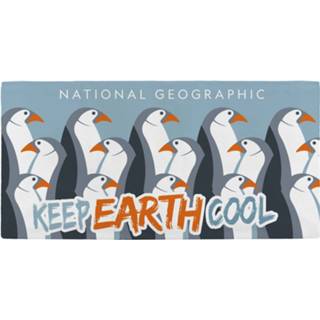 👉 Strandlaken katoen multikleur National Geographic Pinguïns - 70 X 140 Cm Multi 5060322098272