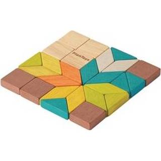 👉 Puzzel houten hout stuks Plan Toys voor onderweg Mosaic 8854740041319