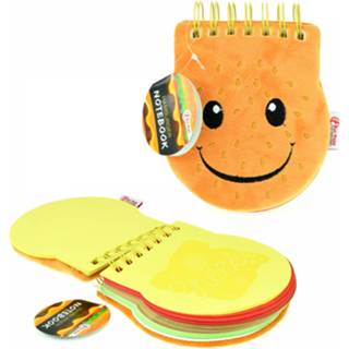 👉 Notitieboek pluche papier Toi-toys Notitieboekje Hamburger Pluche/papier Junior 8719904462792