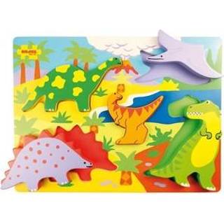 👉 Stuks vormen Bigjigs Chunky Lift Out - Dinosaurs 691621083321