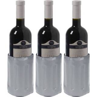 👉 Koelelement grijs 3x Voor Een Fles 34 X 15 Cm - Flessenkoelement Drank/wijn/water Flessen Koel Houden 8720147716351