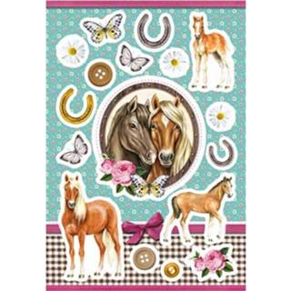 👉 Folie meisjes Herma Stickers Horses In Love 12 X 8,4 Cm 17 Stuks 4008705153263