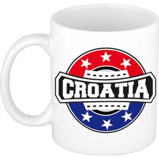 👉 Embleem keramiek multikleur Croatia / Kroatie Theebeker Koffiemok Van - 300 Ml Landen Thema Supporter Beker Mokken 8720276100236