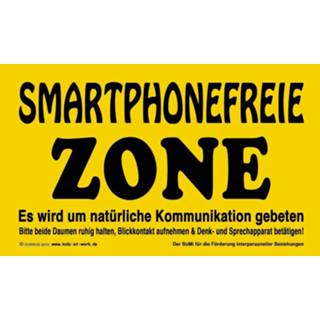 👉 Bord geel zwart kinderen Kids At Work Smartphone Free Zone Geel/zwart 25 Cm 4047542601520