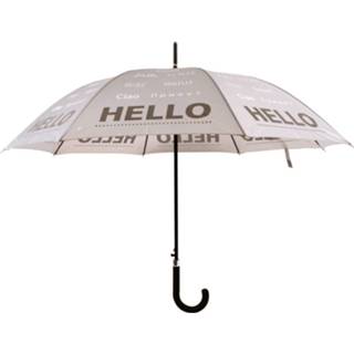 👉 Paraplu polyester wit Esschert Design Reflecterend Hello 8714982160073