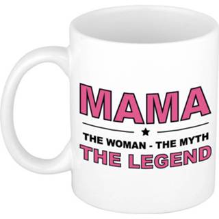 👉 Beker wit keramiek vrouwen Mama The Woman Myth Legend Cadeau Mok / - 300 Ml Verjaardag Moederdag Kado Koffiemok Theebeker 8720147954197