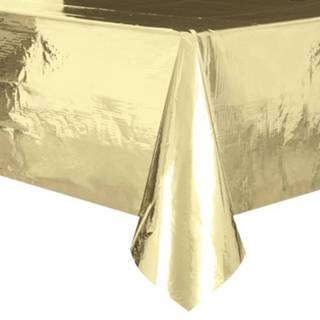 👉 Tafelkleed kunststof goudkleurig Tafelkleed/tafellaken Goud 137 X 274 Cm Folie - Rechthoekig Tafeldecoratie Feestversiering 8720147778441