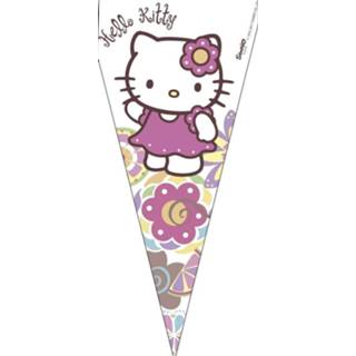 👉 Uitdeelzakje roze kunststof Haza Original Uitdeelzakjes Puntzak Hello Kitty 6 Stuks 8003990612729