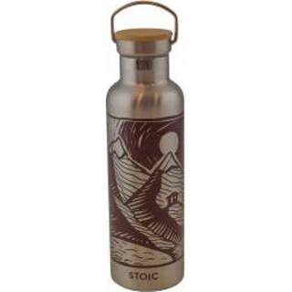 Stoic - Insulated Stainless Steel BottleSt. - Isoleerfles maat 750 ml, bruin/grijs