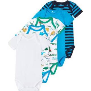 👉 Blauw jongens babymode Name it Body 5 Pack Nbody Hawaiian Ocean 5714504894175