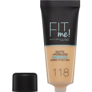 Maybelline Fit Me! Matte and Poreless Foundation 30ml (Various Shades) - 118 Light Beige