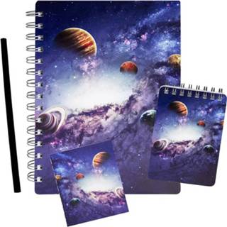 👉 Blauw papier multikleur Haza Original Notitie-set Space Junior 4-delig 7312460291458