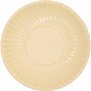 👉 Bord papier multikleur Platte Kartonnen Bordjes Creme 23 Cm 8718758878094