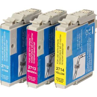 👉 Cyaan magenta geel multikleur Pixeljet Epson 27xl (3-pack) Inkcartridge Cyaan, En 8711568010111