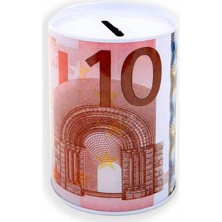 👉 Spaarpot aluminium multikleur Jonotoys 10 Euro 12x8,5cm 8719817584093