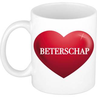 👉 Koffiemok wit keramiek Beterschap Cadeau / Theebeker - 300 Ml Beker Mok 8720147860047