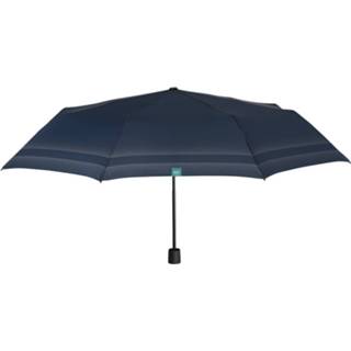 👉 Blauw grijs kunststof mannen Perletti Mini-paraplu Time Heren 97 Cm Microfiber Blauw/grijs 8719817661923