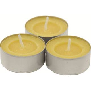 👉 Geel wax Highlander Citronella-theelichten 4 X 2 Cm 10 Stuks 5010414218132