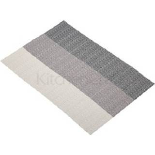 Placemat grijs Woven - Gestreept, 30x45cm Kitchencraft 5028250636447