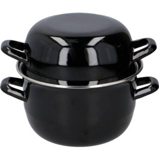 👉 Zwart keramisch staal Mosselpan - Ø 18 Cm Keramisch, Elektrisch En Gas Vaatwasbestendig 8711252089324