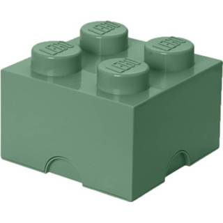 👉 Opbergbox polypropyleen groen Set Van 2 - Brick 4, Zandgroen Lego 6013728690617