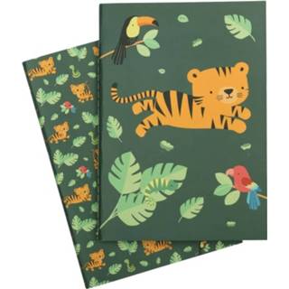 👉 Schrift groen papier A Little Lovely Company Schriftjes Jungle 21 Cm 2-delig 8719033868595