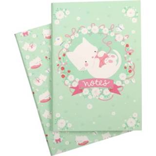 👉 Schrift groen papier A Little Lovely Company Schriften Kat Junior 21 Cm 2-delig 8719033868564