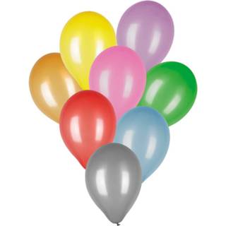 👉 Ballon multikleur Boland Ballonnen Metallic 25 Cm Latex 8 Stuks 8712026222053