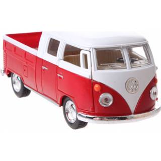 Schaalmodel rood staal Kinsmart Volkswagen 1:34 Die-cast 10 Cm 8719817643448