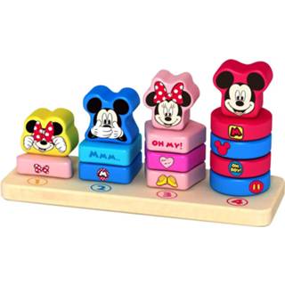 👉 Hout kunststof multikleur Disney Stapelspel Mickey Mouse 31,5 X 25,5 Cm 15-delig 6970090048951